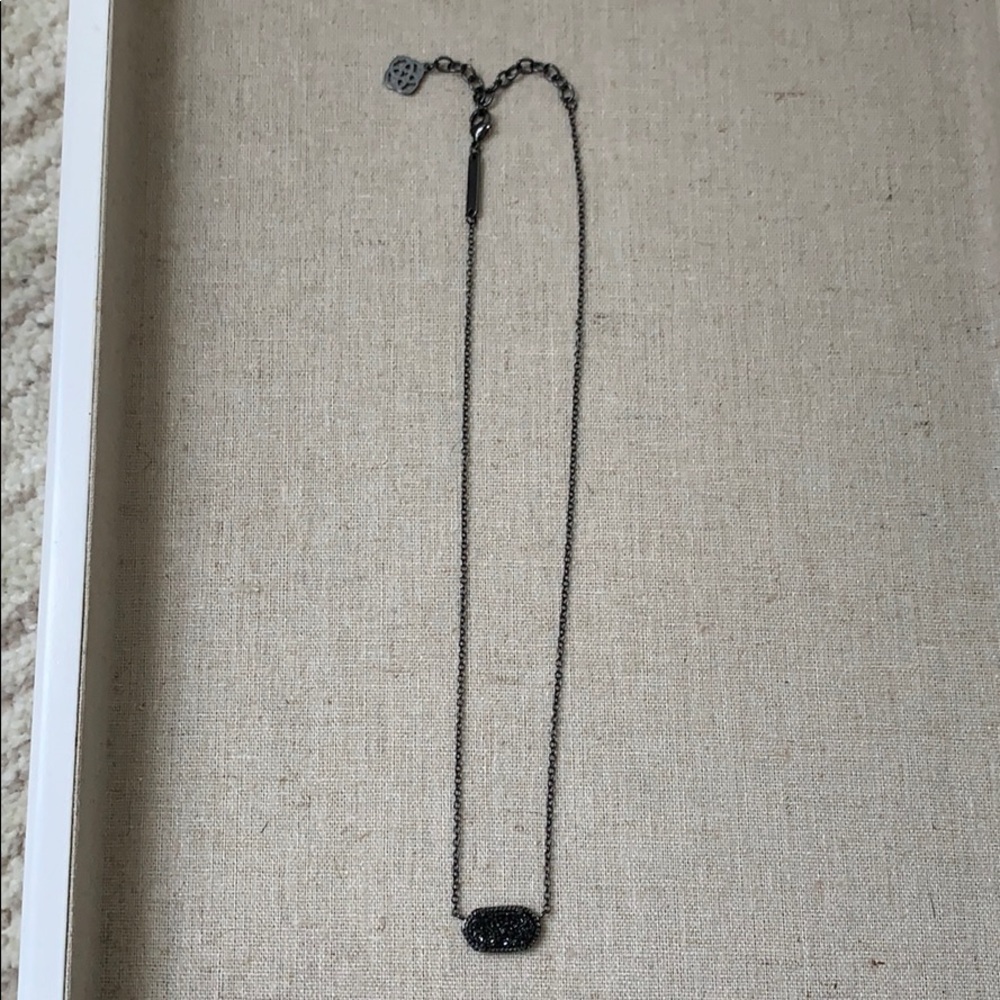 Kendra Scott Elisa Pendant in Black Drusy